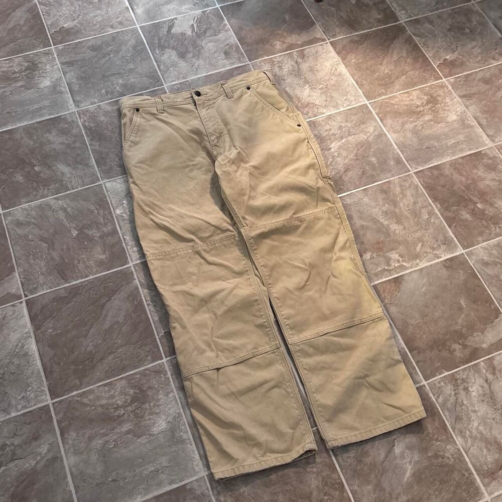 Vintage 2000s Y2K Tan Patagonia double knee carpenter pants size 34x30
